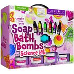 Soap & Bath Bomb Making Kit for Kids - 3-in-1 Spa Science Kits For Kids : DIY Craft project for Kids - Easter Gift for Girls and Boys : Complete Soap Making Kit & Make Your Own Bath Bombs, Soap & Bath Scrubs