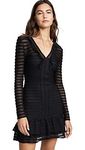 Parker Women's Cozumel Long Sleeve Fitted Lace Dress, Black, 14