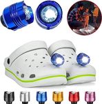 Headlights for Croc 2pcs, Flashlights Attachment for Croc, Light Up Charms Accessories for Kids Adults Men Women, Clip on Clog Headlights for Crock Shoe, IPX5 Waterproof for Walking Camping Hiking