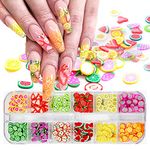 3D Fruit Nail Art Slices, Summer Fruit Slime Nail Supplies Nail Art Decorations Fruit Flakes Nail Accessories Nail Art Slice Cute Designs Decor Women Girls Manicure Supplies DIY Crafts Nail Art Fimo