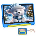 Laptok 10 Inch Kids Tablet, Android 14 Tablet for Kids Octa-Core with 8GB+64GB+1TB Expand ｜ Parental Control｜WiFi 6｜BT 5.3｜Dual Camera｜Protective Case｜Great Gift for Child(Blue)