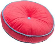 Brentwood Hollywood Plush Round Pillow, Fuchsia/Lagoon