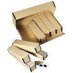 Lineco, Archival Slide Storage Box 15.5" x 11.5" x 3", Holds Up to 840 Slides, With 6 Inner Slide File Cases, Tan