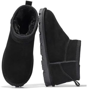 Project Cloud Genuine Leather Ankle Boots for Women – Water Resistant Womens Boots with Memory Foam Insole – Comfortable Fall Shoes for Women 2025 (Hikey, BLKSDE, 6)