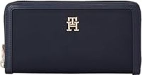 Tommy Hilfiger Women's TH Essential S Large ZA Wallets, Space Blue, One Size