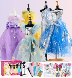 YEETIN 800+ PCS Fashion Designer Kit for Girls – DIY Sewing & Arts Craft Kit with 5 Mannequins, Doll Clothes Making Set, Learn to Sew, Creative Gift for Girls Ages 6-12