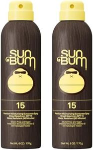 Sun Bum Original SPF 15 Sunscreen Body Spray - Broad Spectrum Moisturizing Sunscreen with Vitamin E - Hawaii 104 Act Compliant (Made without Octinoxate & Oxybenzone) - 6 oz (Pack of 2)