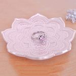 Titanape Small Pink Mandala Trinket Dish Jewellery Dish Tray, Ceramic Decorative Ring Holder Dish, Funny Gifts for Women, Friend, Mum, Girls, Her, Birthday Christmas Valentines' Mothers' Day Present