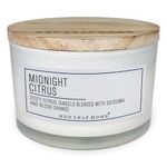 Red Leaf Home Midnight Citrus Jar Candle | Includes Wooden Lid, Large | Aromatherapy | Text Collection | 16.5oz