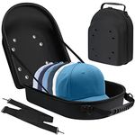 JOENCOST Hat Travel Case, Hat Carrier Case with Carrying Handle and Adjustable Shoulder Strap, Hat Storage for Baseball Caps Protects up to 6 Hats, Hard Hat Case for Travel Home Storage