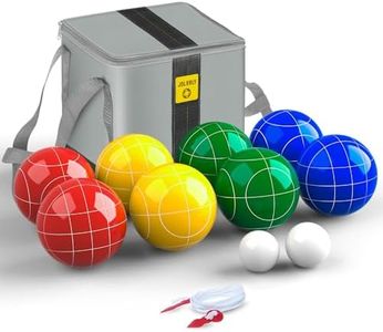 JOLORLY Professional Grade 107mm Bocce Ball Game Set Regulation Size and Weight 920g for Official Tournaments