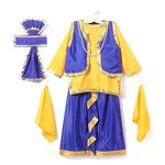 Indian Traditional Punjabi/Bhangra Boy Costume Color-(Yellow & Blue) (9-10 YEARS)