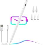 Stylus Pen for iPad Compatible with 2018-2024 Apple Pencil for iPad Pro 11/13-inch(M4) Pro 11"/12.9", iPad 6th/7th/8th/9th/10th, iPad Mini 6/5, Apple Pen for iPad Air 11/13-inch(M2), Air 3/4/5(White)