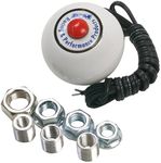 B&M 46112 White Replacement Shifter Knob with Button and SAE Threads