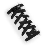 TEEZY No Tie Shoe Laces for Trainers | Premium Elastic Weave & Chrome Buckle | Adult/Kids Tieless Elastic Shoelaces | ORIGINAL (Black)