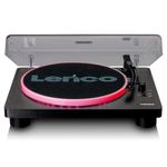Lenco LS-50LED Record Player, Vinyl Player, Bluetooth Turntable with Integrated Speaker - LED - USB Recording - Belt Drive - Preamp - 33, 45 and 78 RPM Vinyl to MP3 Black LED Imported from EU