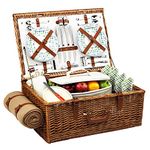 Picnic at Ascot Dorset Basket for 4 w/Blanket -Gazebo