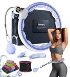 K-MART Smart Weighted Hula Hoop For Adults, Detachable Fitness Ring With 360 Degree Auto-Spinning Ball Massage, Smart Ring Hula Hoops For Adults, Fitness Equipment For Weight Loss (Blue)