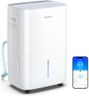 GoveeLife Dehumidifier for Home 4,500 Sq. Ft. 50 to 137 Pint with Pump, Drain Hose, Smart Dehumidifier for Basement with Humidity Control, Auto Shut Off/Defrost, 5 Modes, Bedroom, Bathroom, Garage