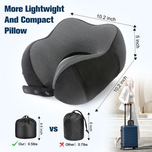 Cirorld Memory Foam Travel Pillow – Neck Support Cushion