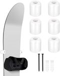 Vertical Snowboard Wall Mount Rack & Hanger - PU Rubber Snowboard Storage System, Premium Snowboarding Accessories for Boards with Bindings, Space-Saving Home & Garage Organization Display Mount