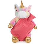 HomeTop Premium Classic Rubber Hot Water Bottle with Cute Unicorn Cover (2L, Multicolor)