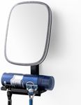 TAILI Shower Mirror Fogless for Shaving with Razor Holder, Removable Fog Free Suction Mirror with Squeegee for Shower Accessories, Bathroom, Adjustable, Shatterproof - for Men and Women(Black)