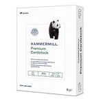 Hammermill White Cardstock, 110 lb, 8.5 x 11 Colored Cardstock, 1 Pack (200 Sheets) - Thick Card Stock, Made in the USA