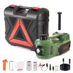 EFFIROSO Portable 5 Ton 12V Electric Car Jack Hydraulic Floor Jack for Car with Tire Inflator Pump for Vehicle Emergency Repair Kit 11023lbs