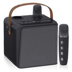 Lanlelin Karaoke Machine for Adults, Portable Karaoke Speaker with 2 Wireless Microphone for Karaoke, Portable Systems Karaoke Machine Kids, Supports USB/FM/AUX/TF for Home Party In-Outdoor Activities