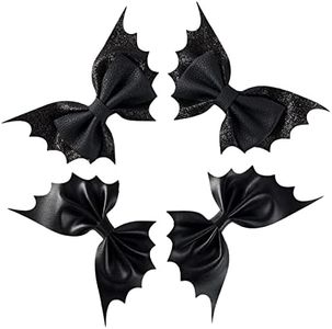 4Pcs Bat Hair Bow Clips for Girls Women Halloween Costume Hair Accessories Party Decorations