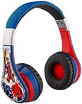 eKids Marvel Avengers Kids Bluetooth Headphones, Wireless Headphones with Microphone Includes Aux Cord, Volume Reduced Kids Foldable Headphones for School, Home, or Travel