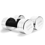 Aurion Chrome Steel Dumbbells 25 Kg (12.5 Kg x 2)(Set of Two) | Premium Hand Weight Dumbbell | Strength Training Equipment For Home and Gym Fitness | Full Body Workout | For Men and Women