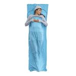 Sea to Summit - Breeze Coolmax Sleeping Bag Liner - Rectangular Mummy With Drawcord - Stuff Sack - Easy Care Bio-based Fabric & Odour Control - Backpacking & Travelling in Humid Weather - Blue - 330g