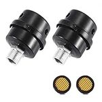 2 Pcs Air Compressor Silencer Filter Metal Air Compressor Intake Filter Noise Muffler Silencer 1/2"PT 20mm