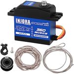 INJORA 35KG Digital Winch Servo with 19mm*11mm Winch Spool Kit for SCX10 PRO, Waterproof 360 Rotation 23T(19mm*11mm)