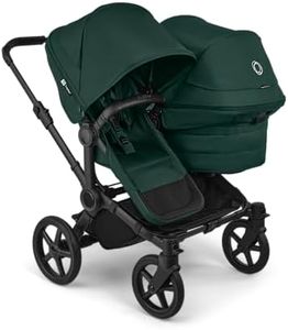 Bugaboo Donkey 6 Double Side-by-Side All Terrain Stroller and Sibling Seat - Fern Green