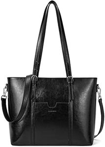 BOSTANTEN Women Leather Laptop Tote Office Shoulder Handbag Vintage Briefcase 15.6 inch Computer Work Purse