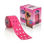 CureTape® Punch Pink | 1 Roll Perforated Kinesiology Tape 5cm x 5m | Lymphatic Drainage | for Joint, Knee, Ankle & Shoulder Pain | Kinesiology Tape for Physical Therapy | Waterproof Medical Tape