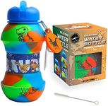 Dinosaur kids water bottle with key