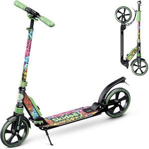 Scooter for Kids Ages 6-12 - Scooters for Teens 12 Years and Up - Adult Scooter with Anti-Shock Suspension - Scooter for Kids 8 Years and Up with 4 Adjustment Levels Handlebar Up to 41 Inches High