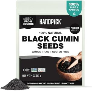 HANDPICK Black Cumin Seed (14oz) Pure Nigella Seeds - No Salt or Preservatives, Non GMO | Indian Black Whole Cumin | Gluten Free, Aromatic & Farm Fresh Kalonji | Resealable Zip Lock Pouch