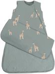 GUNAMUNA Unisex Baby Sleep Bag, Sleep Sack Sleeping Bag for Infants Toddlers, Easy Changing Diaper Zipper, 2.6 TOG, Giraffe Moss, 9-18 Months