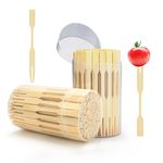 2 Packs Mini Bamboo Forks 3.5 inch, Small Forks for Appetizers, Cocktail Forks Fruit Forks, Toothpicks for Appetizer, Disposable Wooden/Wood Food Picks for Charcuterie Board Accessories. 220 PCS