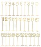 LepoHome 30 Pcs Table Numbers, 1-30 Wood Wedding Table Numbers with Sturdy Holder Base for Wedding Reception Stands Party Event Seat Numbers