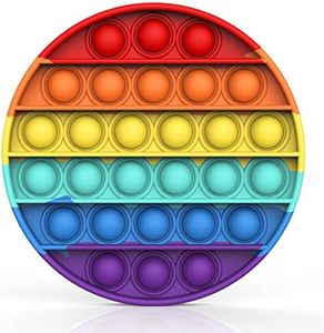 BDwing Silicona Sensorial Fidget Juguete, Push Pop Bubble Sensory Toy, Autismo Necesidades Especiales Aliviador del Antiestrés del Juguetes para Niños Adultos Relajarse (Color Round)