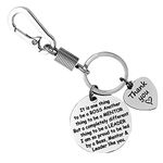 BAMALI Personalize Laser black engraved Farewell Appreciation Keychain Gifts Going Away. Retirement Gifts for Women Men Teacher Boss Team Leader Co-worker. Express Respect on Metal (Team Leader)