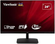 ViewSonic VA2432-H 24 inch Full HD IPS Monitor with Frameless Design, 1ms MPRT, 75Hz AMD FreeSync, VGA, HDMI, Flicker-Free, Eye Care