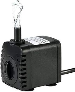 Irishom Bomba de Agua Sumergible 8W 600L/H,Mini Bomba de Agua para Fuentes de Mesa de Acuario Jardines de Agua de Estanque y Sistemas Hidropónicos