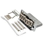 Wilkinson WOV02 52.5mm(2-1/16 inch) Tremolo Bridge 6-Screw for American Vintage Narrow Spacing Strat Electric Guitar, Chrome